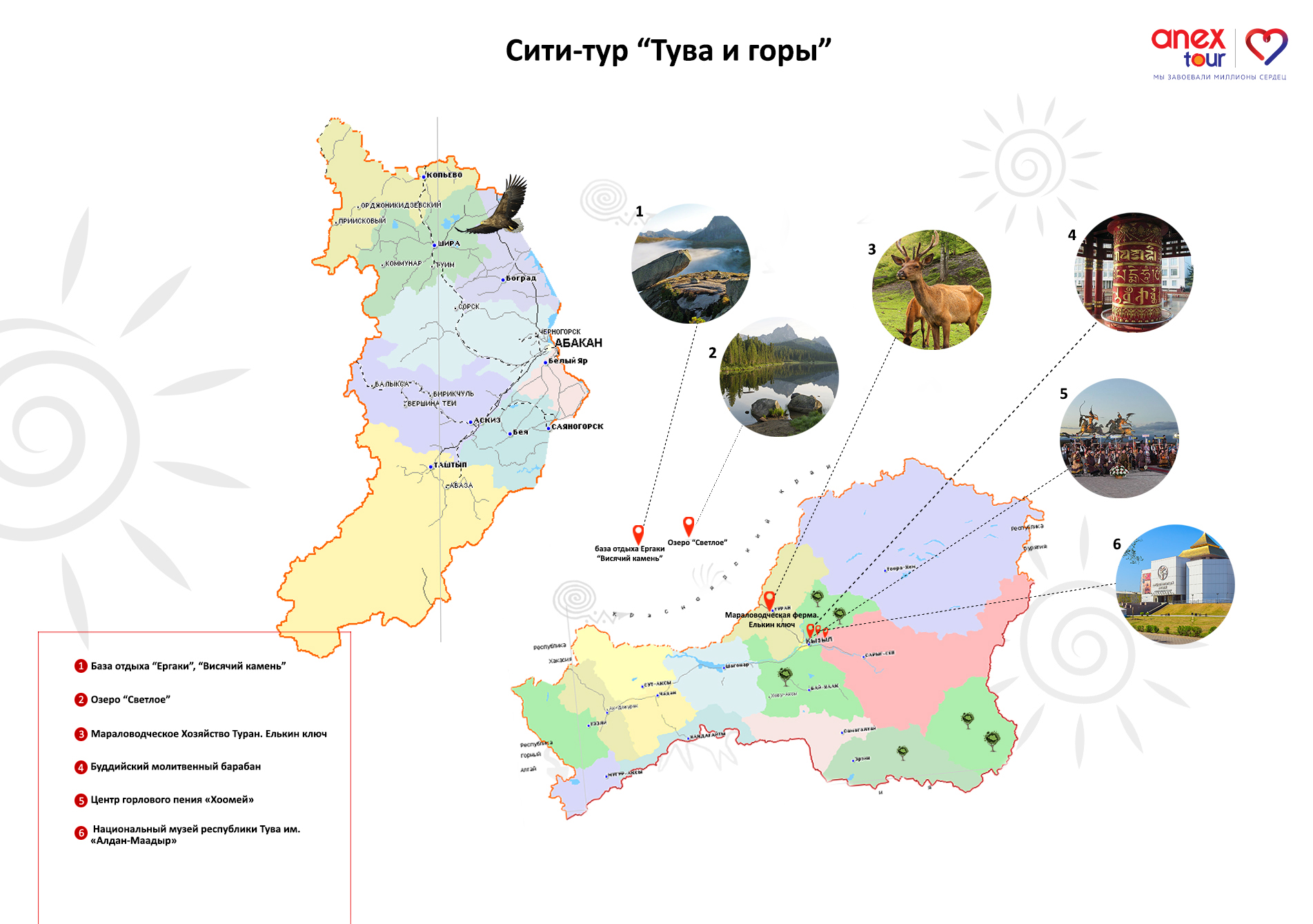 Туристическая карта хакасии