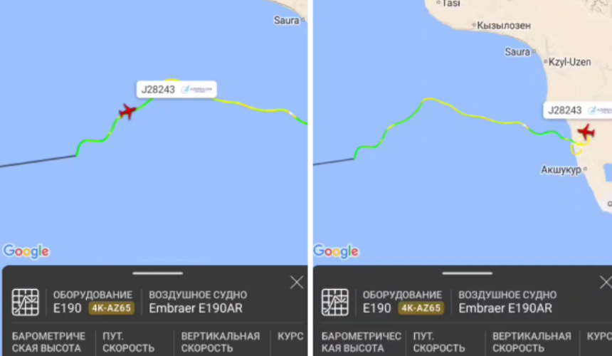 Перед крушением борт «Азербайджанских авиалиний» сильно болтало над Каспием